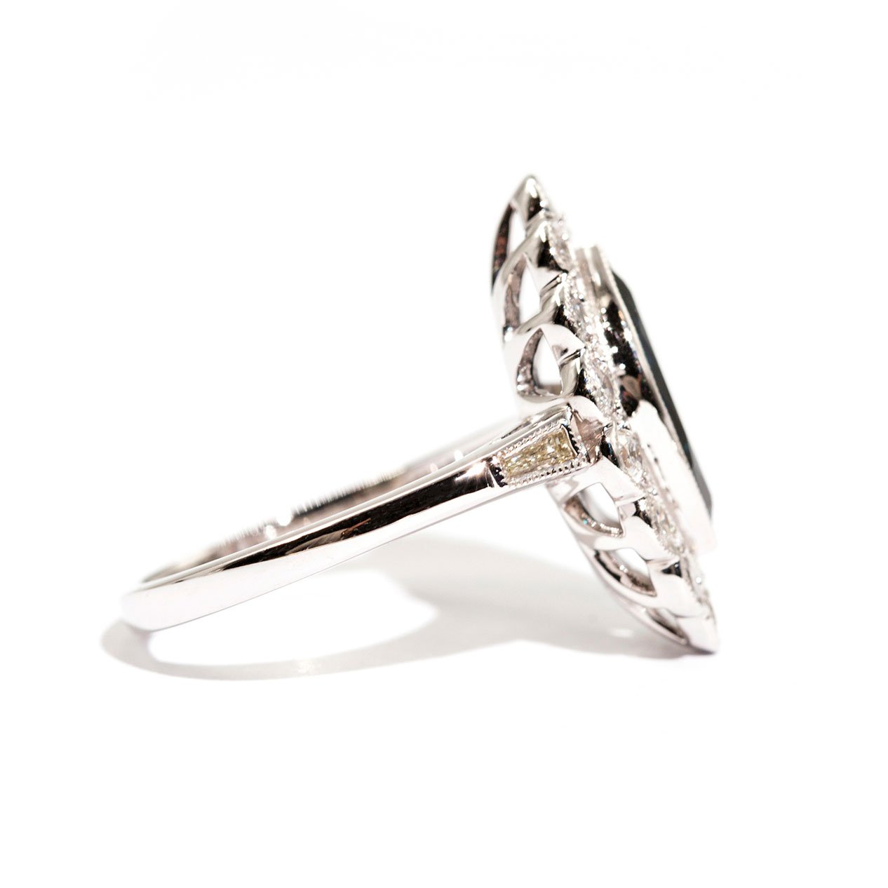 Noosa Sapphire & Diamond Ring Ring Imperial Jewellery - Auctions, Antique, Vintage & Estate 