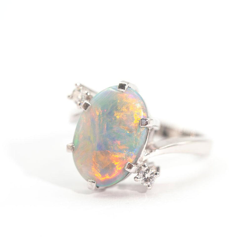 Opal-Diamond-Ring-IJ-0221-449-Indus Ring Imperial Jewellery - Auctions, Antique, Vintage & Estate 