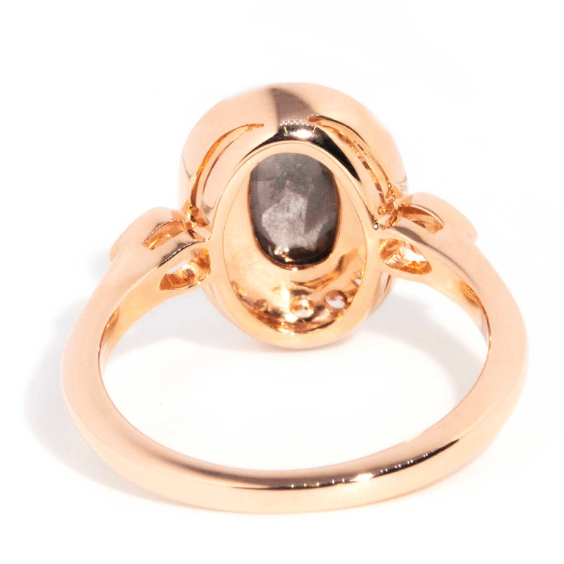 Ophelia 1.13 Carat Salt & Pepper Diamond Halo Cluster Ring Rings Imperial Jewellery 