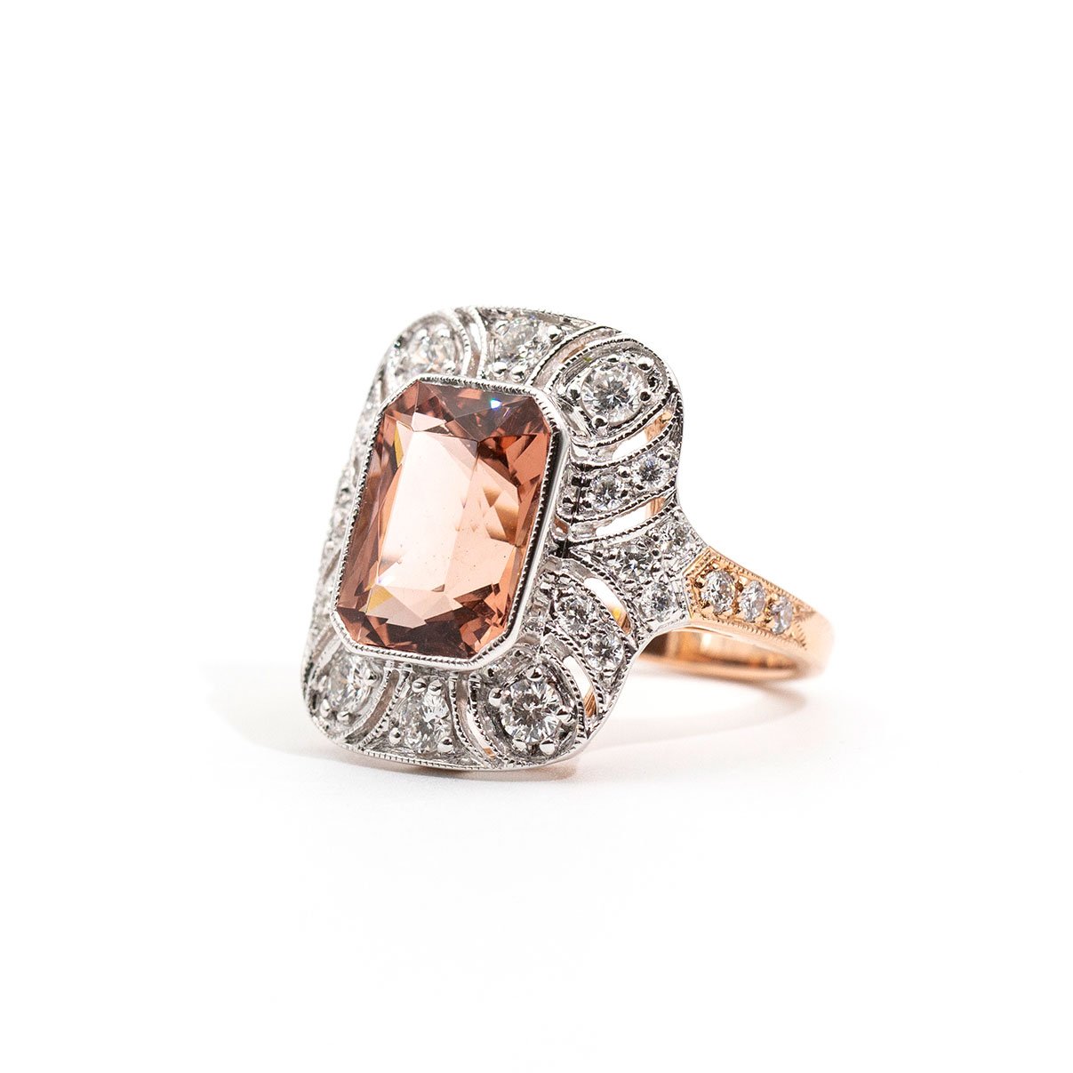 Morganite and Diamond Ring