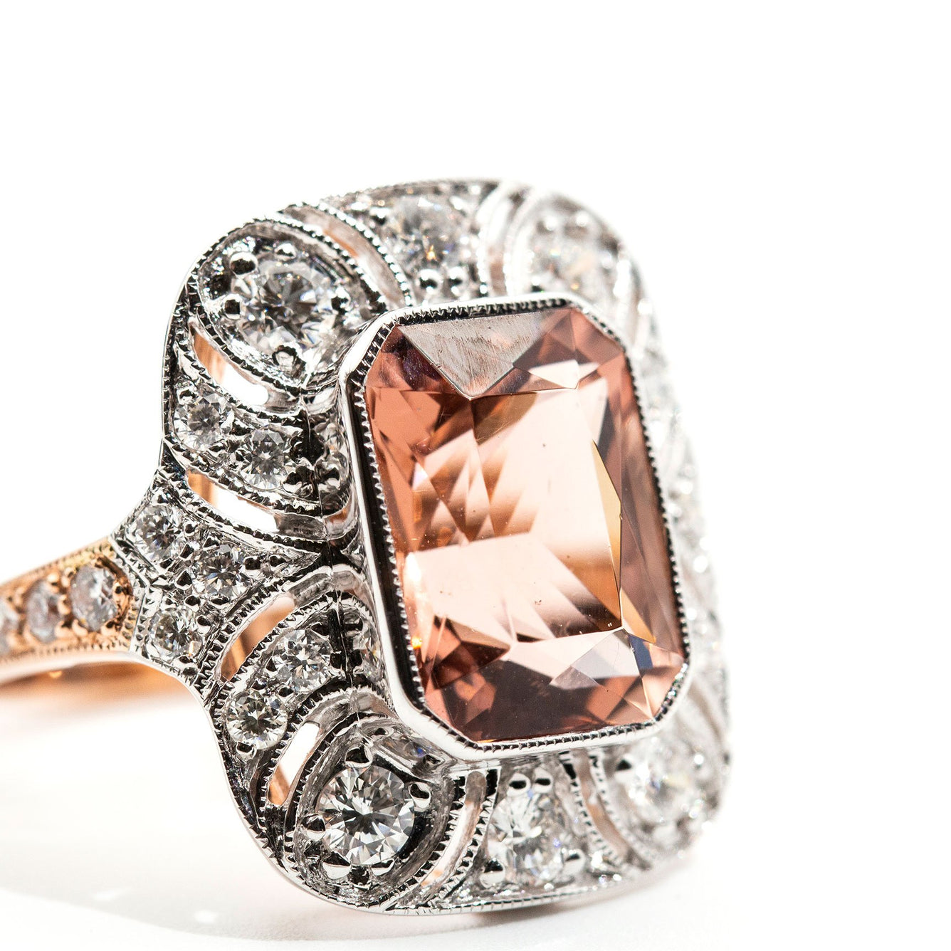 Morganite and Diamond Ring