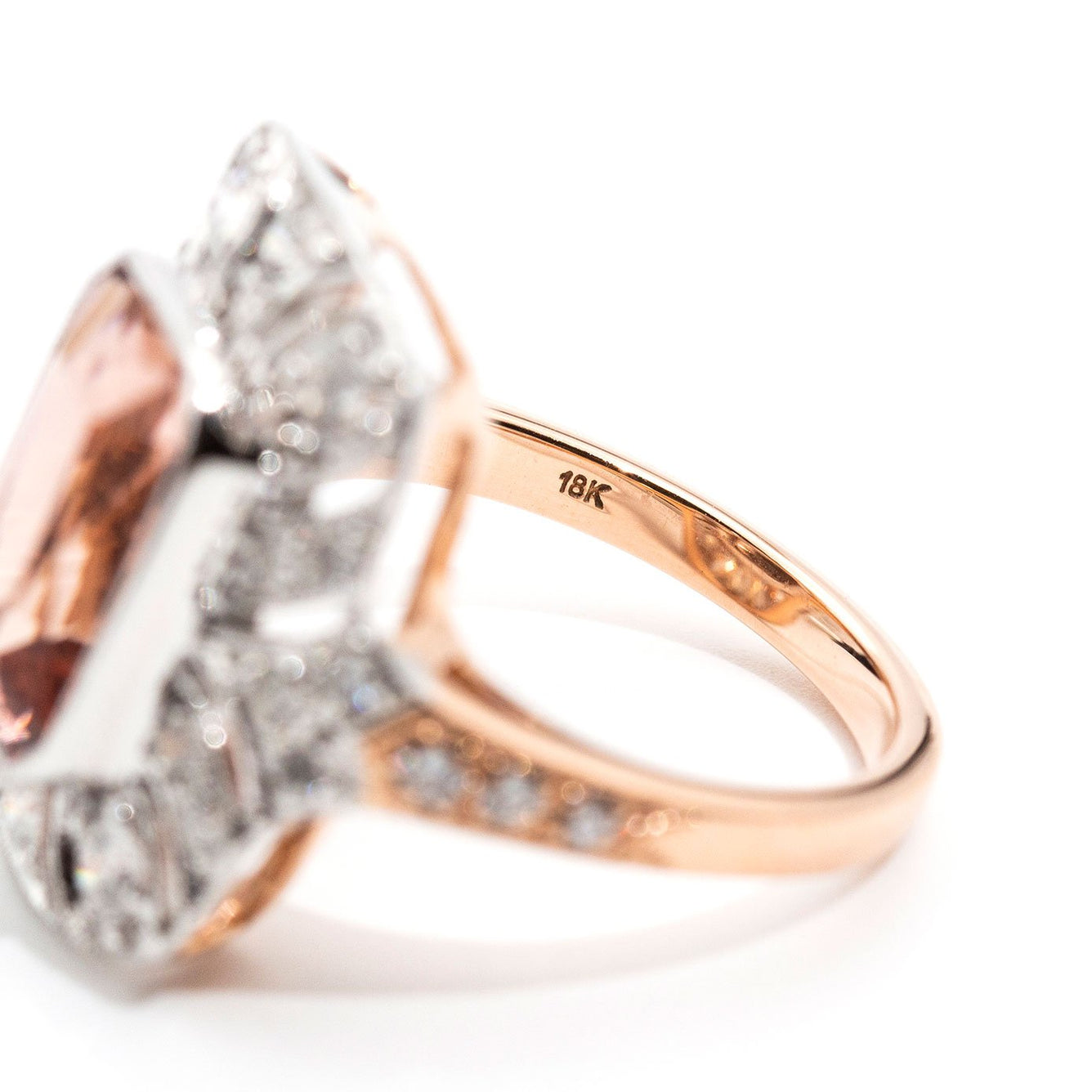 Morganite and Diamond Ring