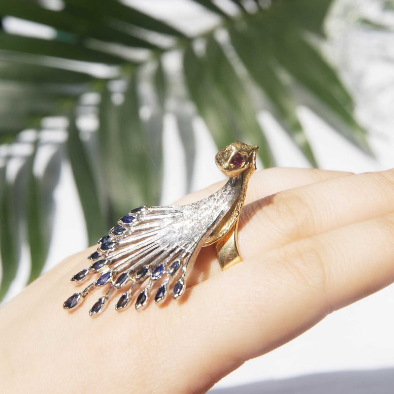 Vintage clearance peacock ring