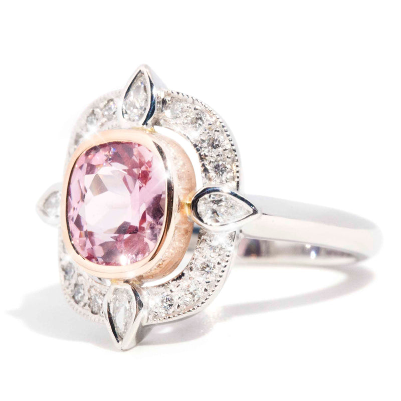 Peony 18ct Gold Pink Spinel & Diamond Handmade Cluster Ring* OB Gemmo $ Rings Imperial Jewellery 
