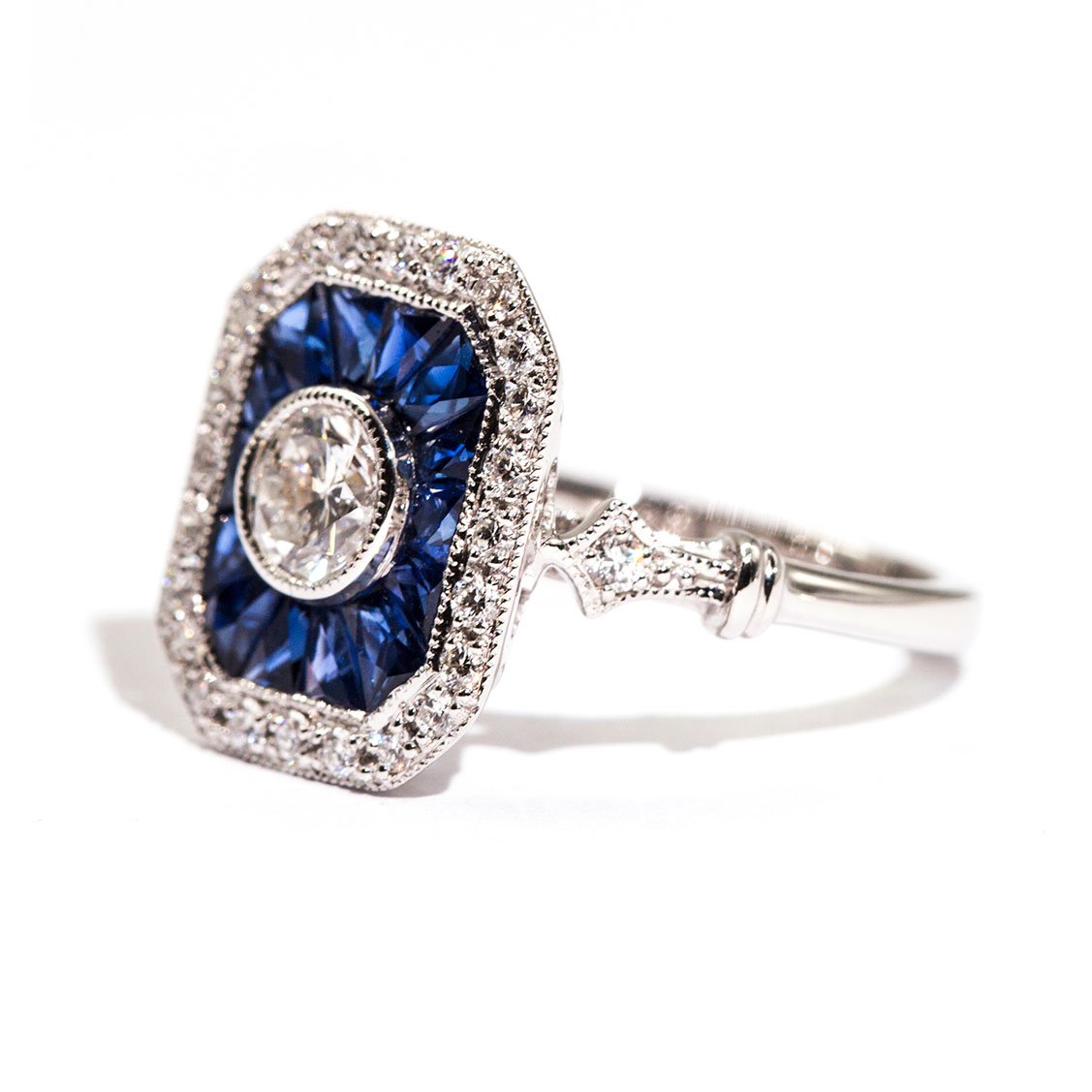 Peregian Sapphire & Diamond Ring Ring Imperial Jewellery - Auctions, Antique, Vintage & Estate 