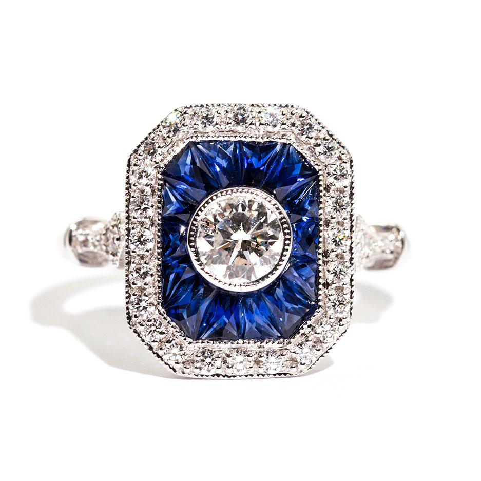 Peregian Sapphire & Diamond Ring Ring Imperial Jewellery - Auctions, Antique, Vintage & Estate 