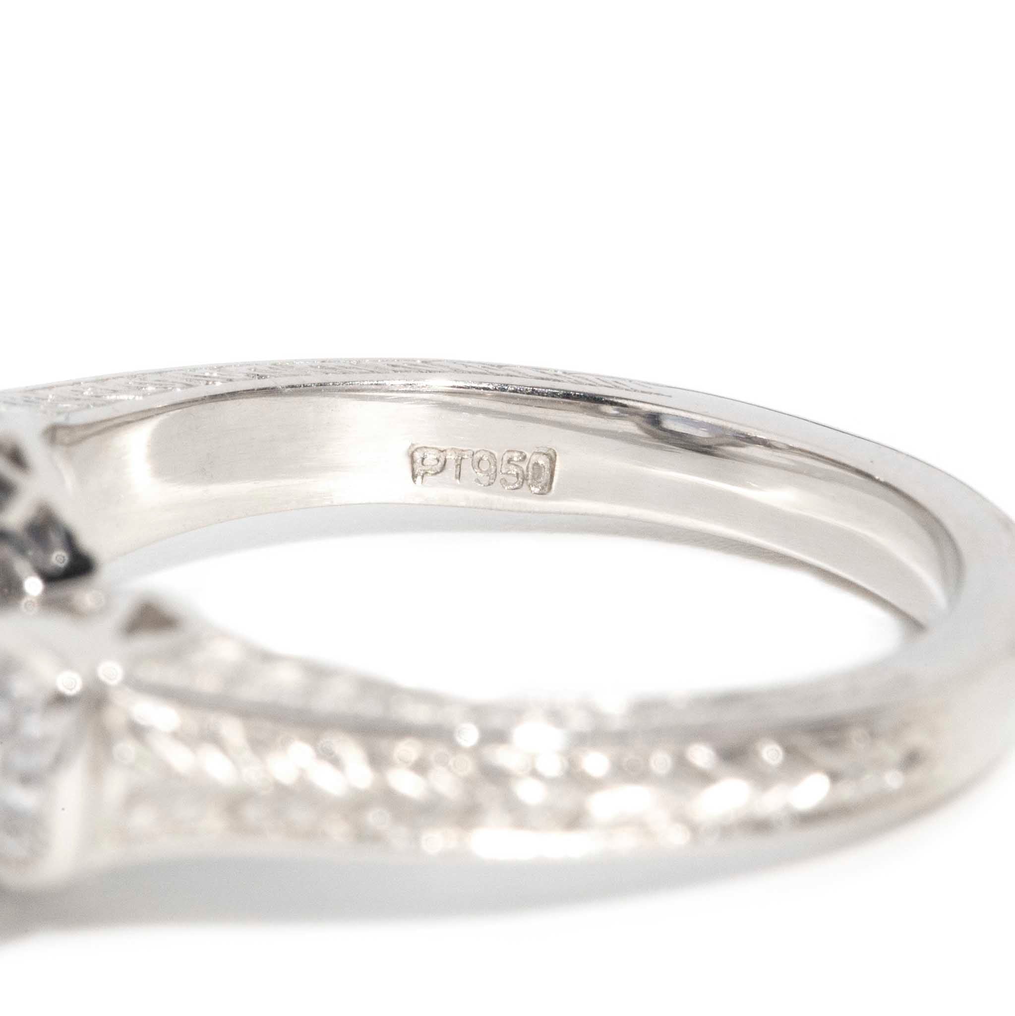Persida 1.96 Carat Sapphire & Diamond Platinum Trilogy Ring Rings Imperial Jewellery 