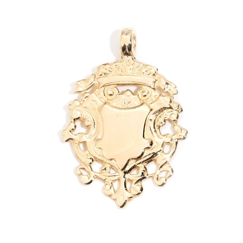 Petra Vintage Shield Motif & Royal Emblem Pendant 9ct Gold*OB Pendants/Necklaces Imperial Jewellery Imperial Jewellery - Hamilton