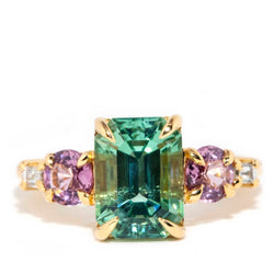 Petula Green Tourmaline Spinel Diamond Ring 18ct Gold Rings Imperial Jewellery Imperial Jewellery - Hamilton 
