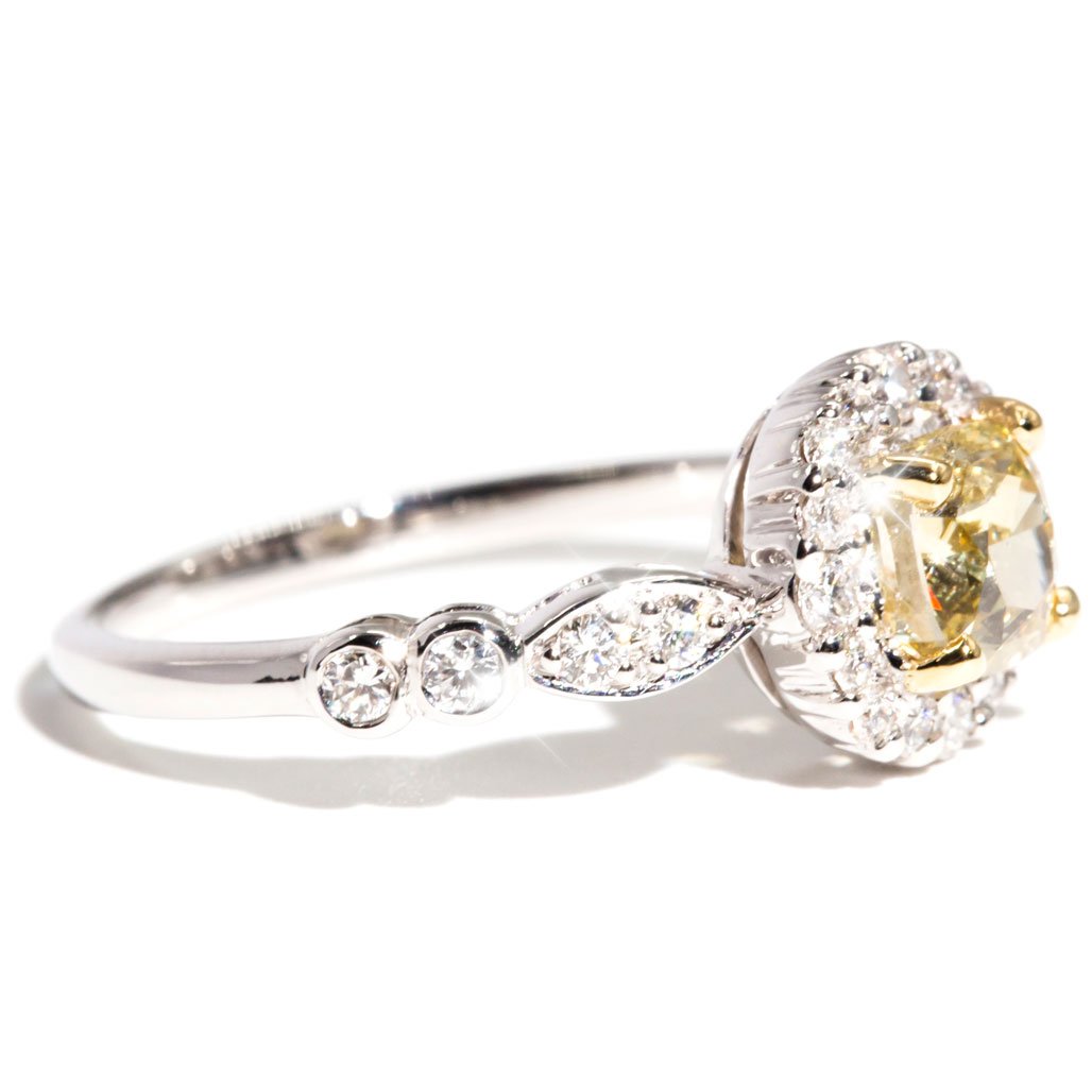 Peyton 1.02 Carat Certified Fancy Yellow Diamond Engagement Ring Rings Imperial Jewellery