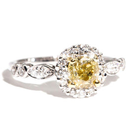 Peyton 1.02 Carat Certified Fancy Yellow Diamond Engagement Ring Rings Imperial Jewellery