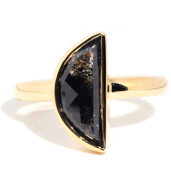 Piper 18ct Yellow Gold Half Moon Shaped Black Diamond Ring* LB OB Gemmo $ Rings Imperial Jewellery Imperial Jewellery - Hamilton