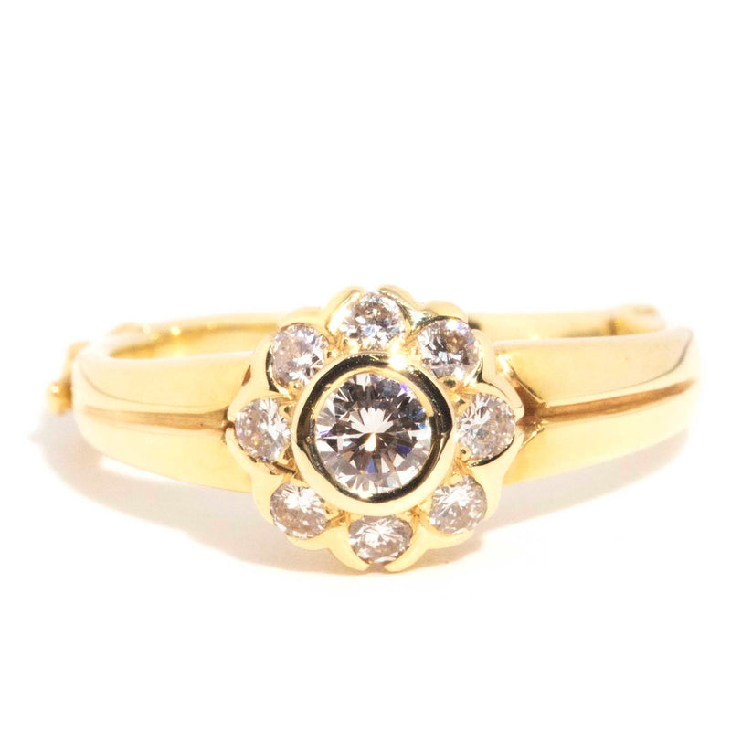 Presley Vintage 14ct Gold Hinged Diamond Flower Cluster Ring* Gemmo $ Rings Imperial Jewellery Imperial Jewellery - Hamilton 