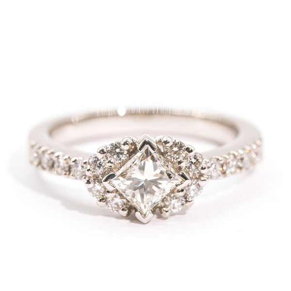 princess-vintage-diamond-engagement-ring-larnie-ij-0121-417 Rings Imperial Jewellery - Auctions, Antique, Vintage & Estate 