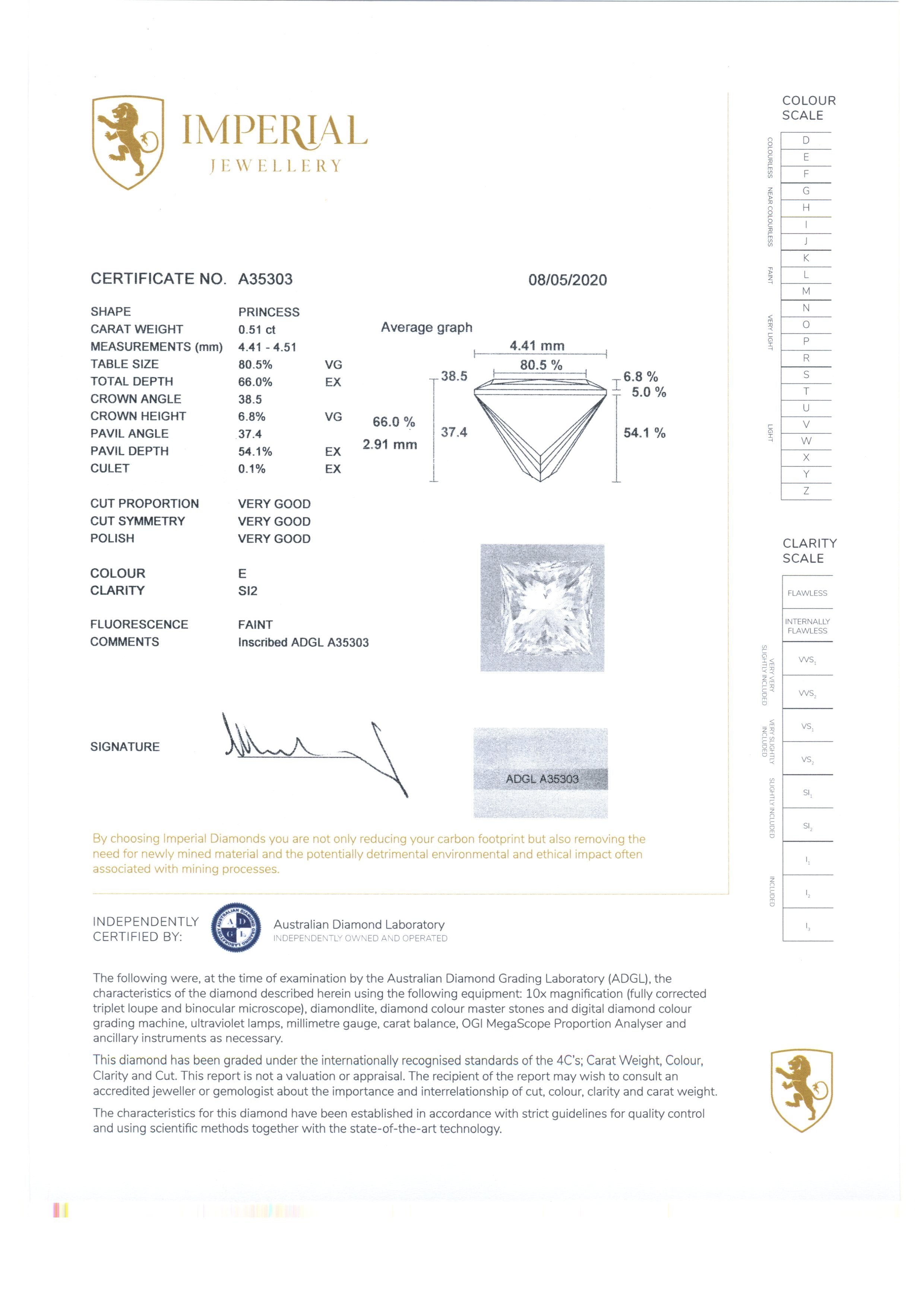 Priscilla Certified Princess Cut Diamond Cluster Art Deco Ring Rings Imperial Jewellery 