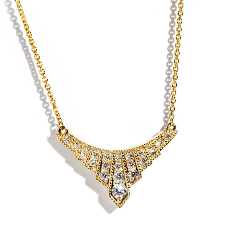 Provence Art Deco Diamond Necklet in 9 Carat Yellow Gold* GTG Necklaces Imperial Jewellery 