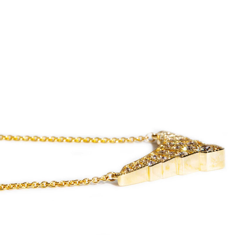 Provence Art Deco Diamond Necklet in 9 Carat Yellow Gold* GTG Necklaces Imperial Jewellery 