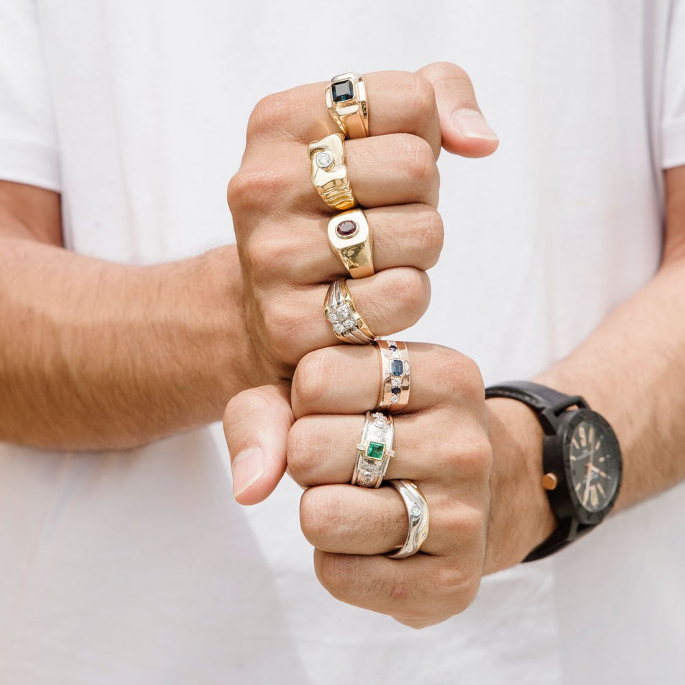 Vintage mens rings store