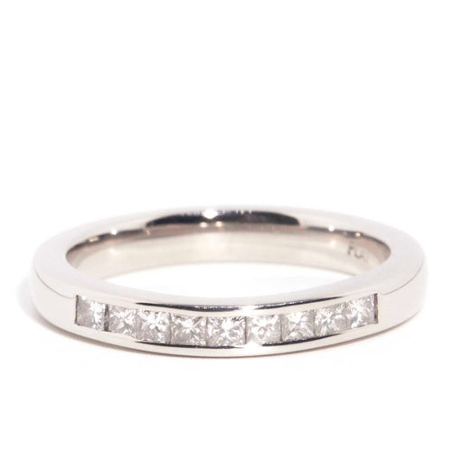 Raziel Platinum Princess Cut Diamond Half Eternity Ring