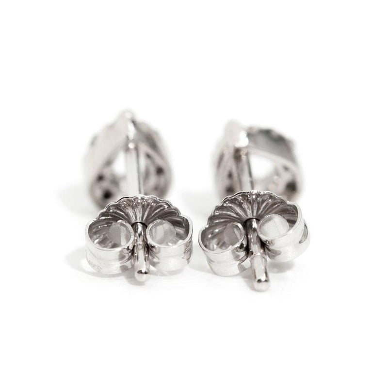 Remmy 0.22 Carat Tear Drop Diamond Vintage Stud Earrings Earrings Imperial Jewellery 