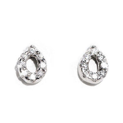 Remmy 0.22 Carat Tear Drop Diamond Vintage Stud Earrings Earrings Imperial Jewellery 