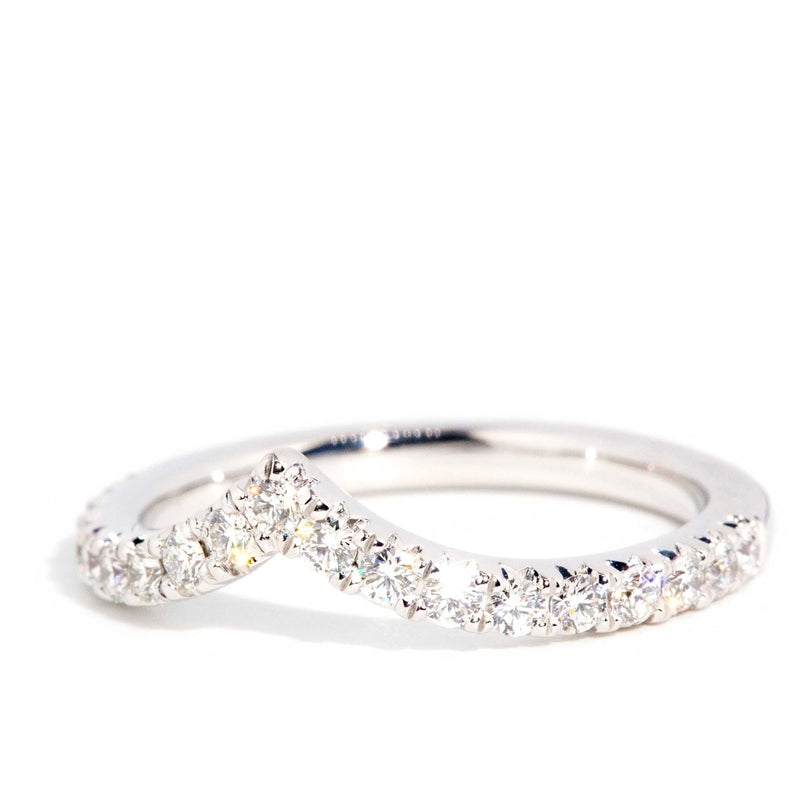 Rhada 18ct White Gold Diamond Chevron Ring Rings Imperial Jewellery 