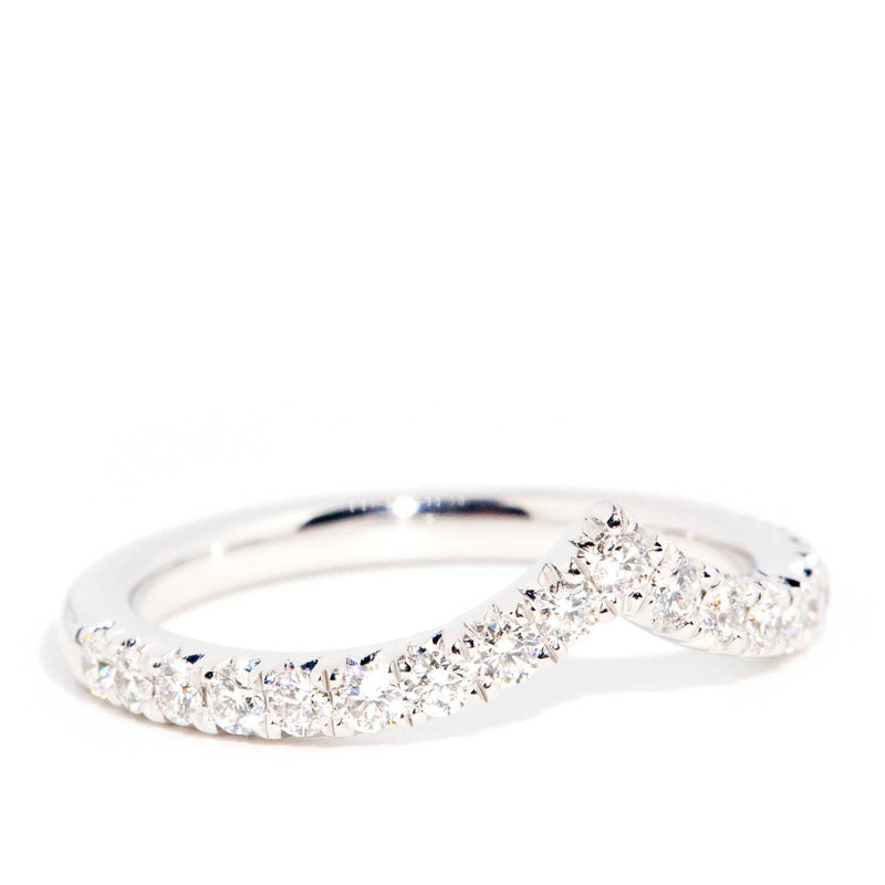 Rhada 18ct White Gold Diamond Chevron Ring Rings Imperial Jewellery 
