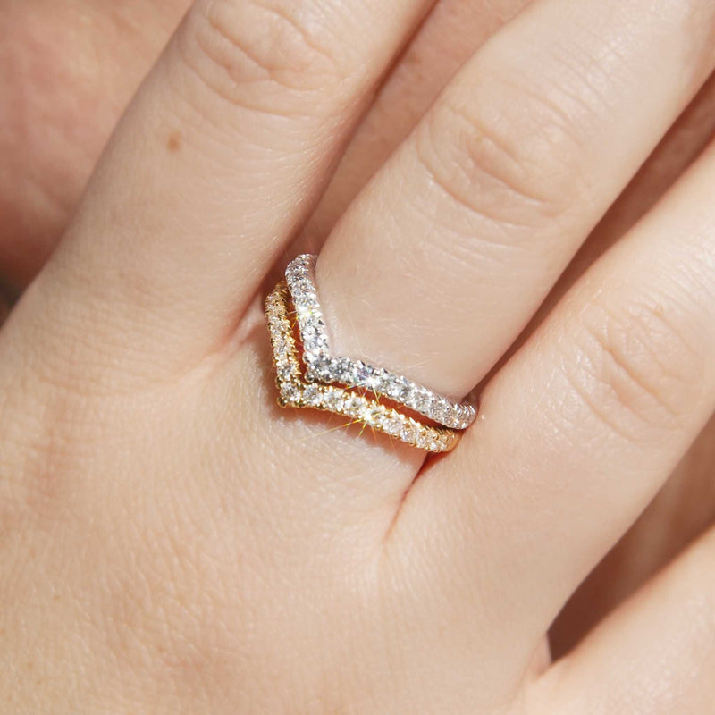 Chevron ring on sale