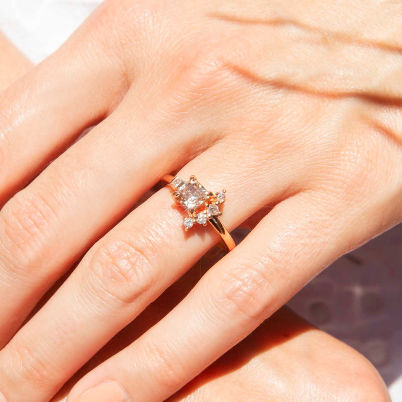 Riviera 18ct Rose Gold Salt & Pepper Diamond Ring Rings Imperial Jewellery 