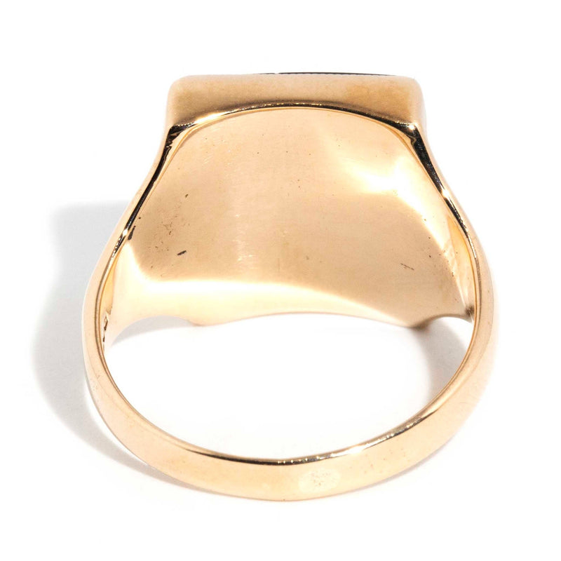 Rodney 9ct Gold Rectangular Onyx Signet Ring Rings Imperial Jewellery 