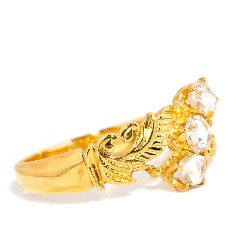 Roisin 1960s 0.50 Carat Rose Cut Diamond Ring 20ct Gold* DRAFT Rings Imperial Jewellery 