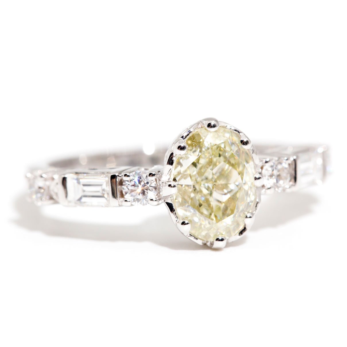 Rosa Certified 1.29ct Yellow Diamond Engagement Ring Rings Imperial Jewellery