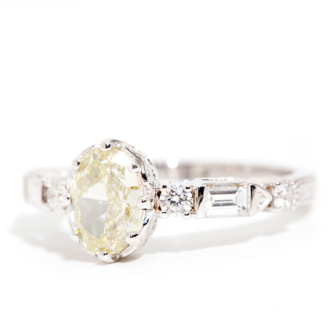Rosa Certified 1.29ct Yellow Diamond Engagement Ring Rings Imperial Jewellery