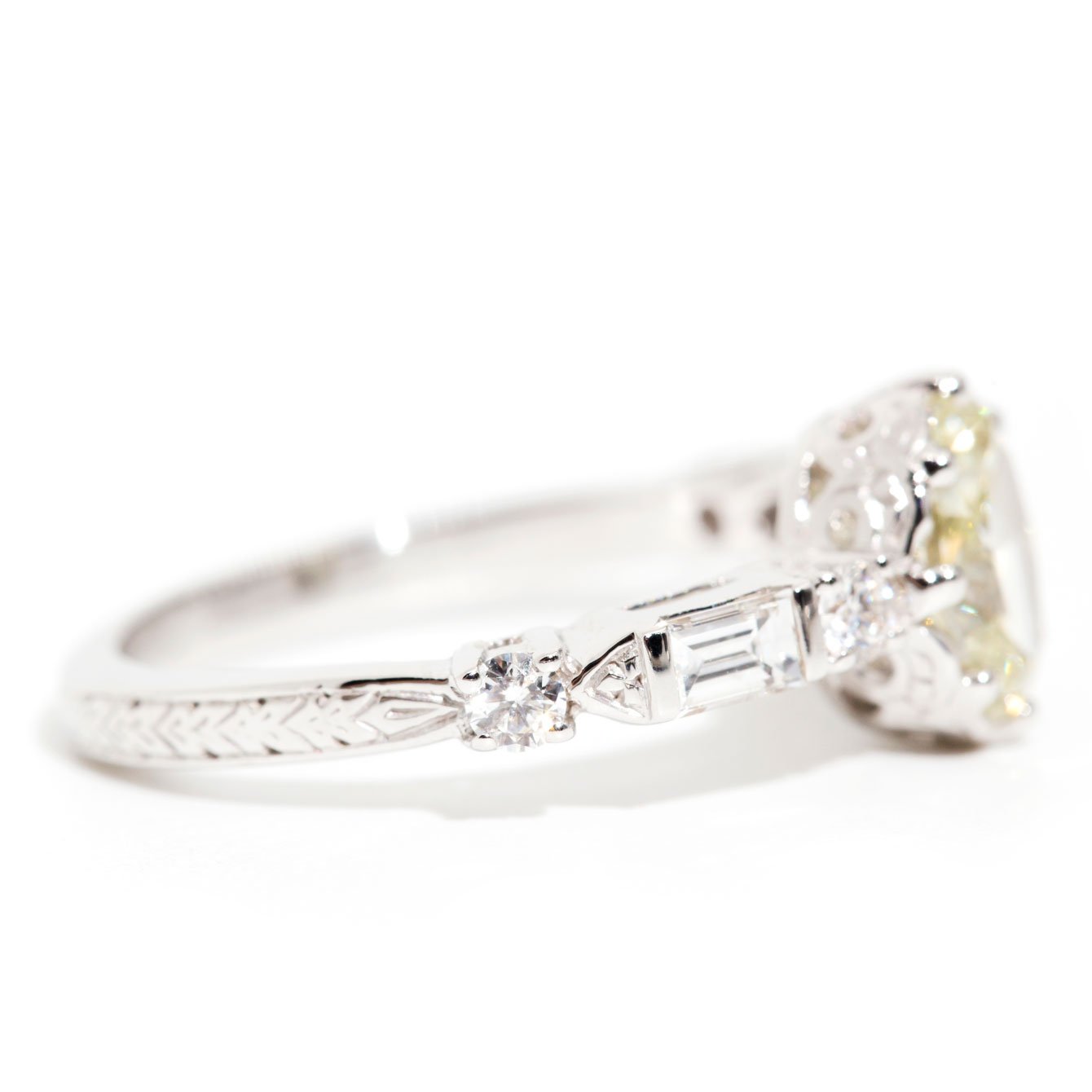 Rosa Certified 1.29ct Yellow Diamond Engagement Ring Rings Imperial Jewellery