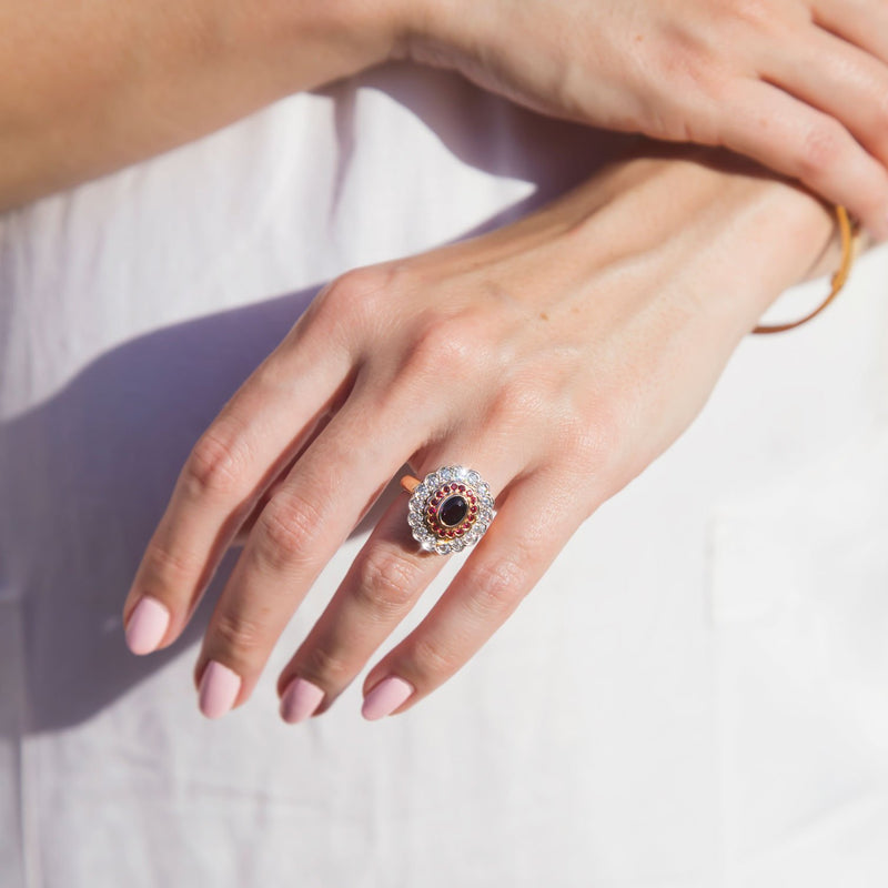 Rose gold alexandrite discount engagement ring