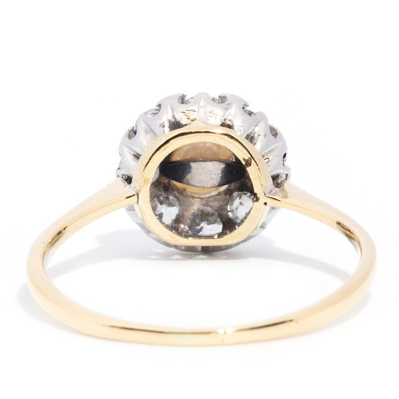 Sage 18ct Gold Pearl & Diamond Halo Ring* OB Gemmo $ Rings Imperial Jewellery 