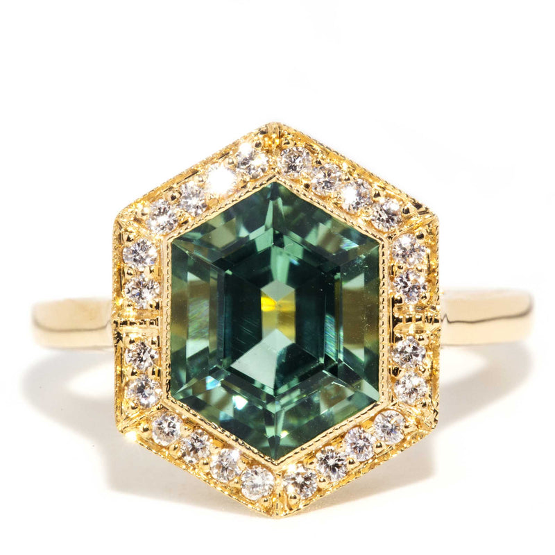 Sahara 18ct Gold Green Tourmaline & Diamond Ring* OB Gemmo $ Rings Imperial Jewellery Imperial Jewellery - Hamilton 