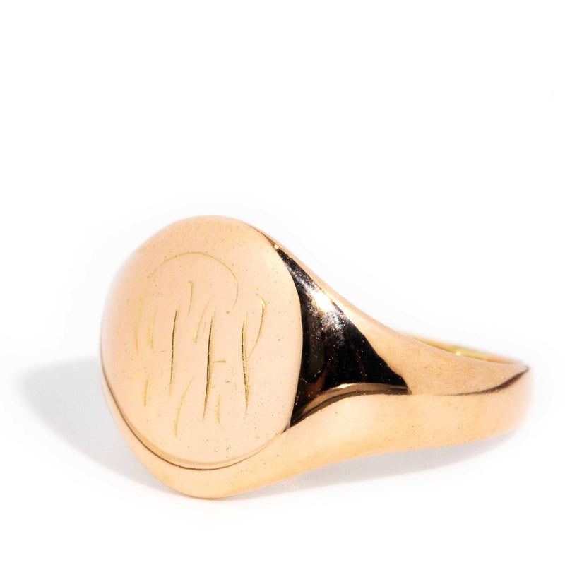 Samara Circa 1920s 14ct Rose Gold Signet Ring Rings Imperial Jewellery 