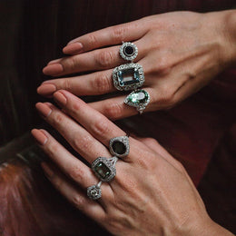 Sandra Blue Sapphire and Diamond Ring Ring Imperial Jewellery - Auctions, Antique, Vintage & Estate 
