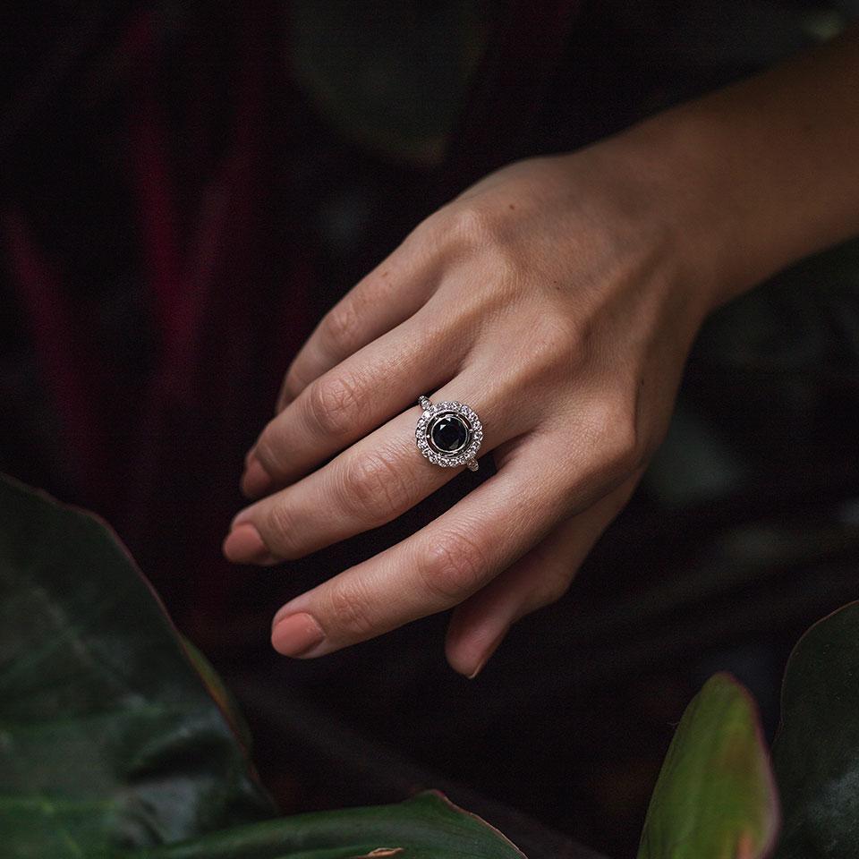 Sandra Blue Sapphire and Diamond Ring Ring Imperial Jewellery - Auctions, Antique, Vintage & Estate 