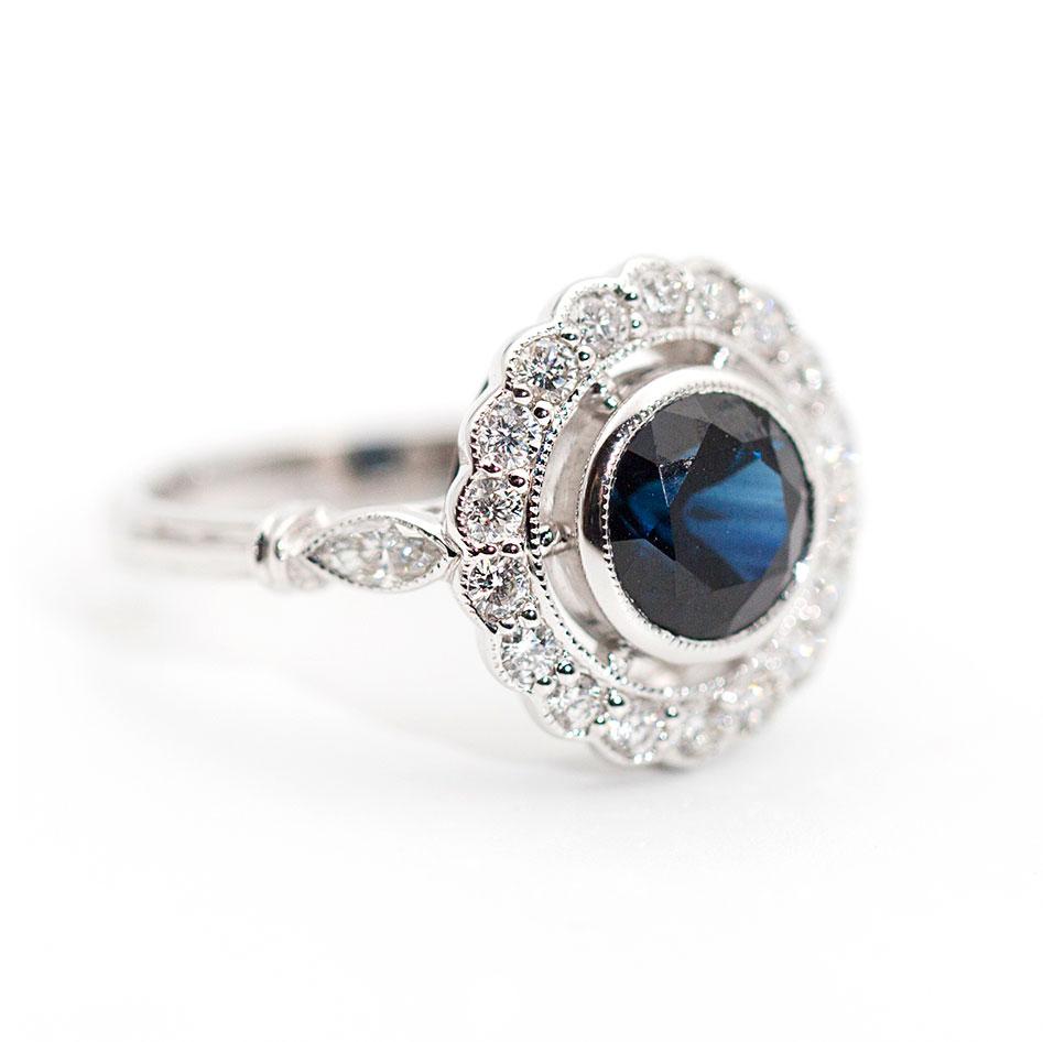 Sandra Sapphire and Diamond Ring Ring Imperial Jewellery - Auctions, Antique, Vintage & Estate 