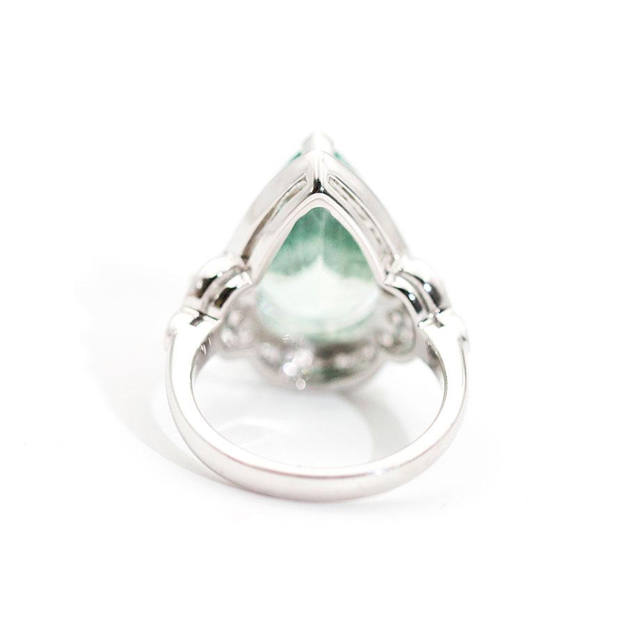 Santorini 7.47 Carat Aquamarine and Diamond Ring Ring Imperial Jewellery - Auctions, Antique, Vintage & Estate