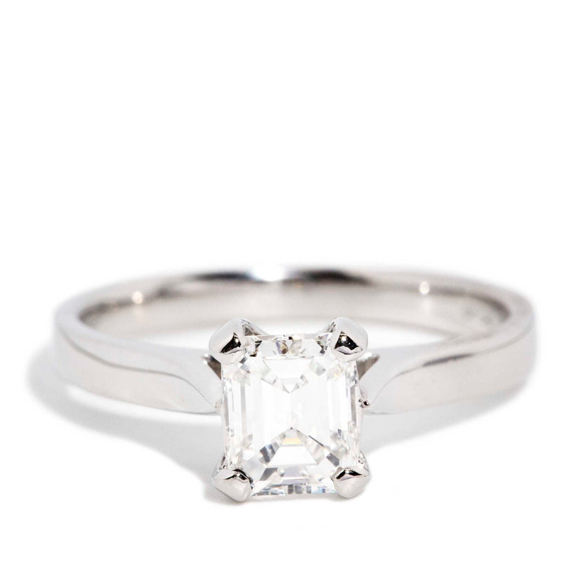 Sawyer 0.83 Carat Emerald Cut Diamond Platinum Solitaire Ring* DRAFT Rings Imperial Jewellery Imperial Jewellery - Hamilton 