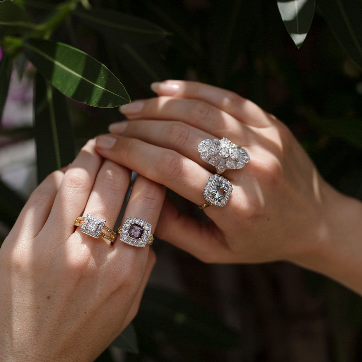 Sawyer Aquamarine & Diamond Ring Rings Imperial Jewellery - Auctions, Antique, Vintage & Estate 