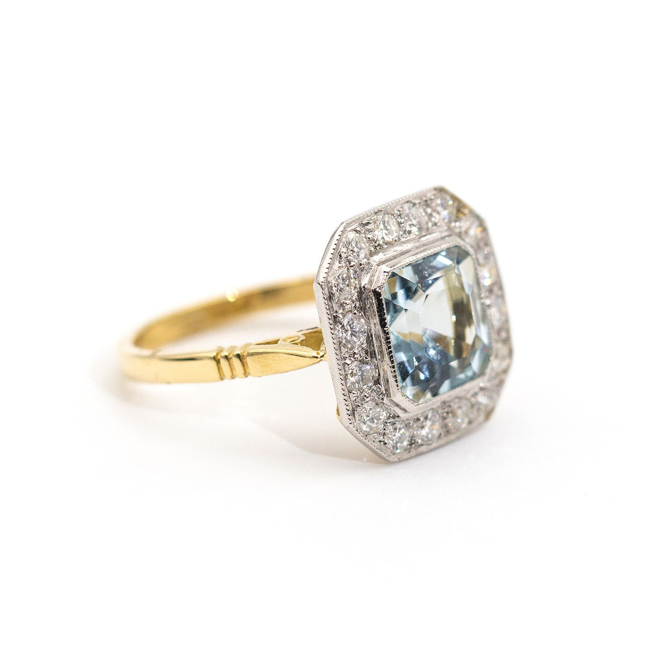 Sawyer Aquamarine & Diamond Ring Rings Imperial Jewellery - Auctions, Antique, Vintage & Estate 