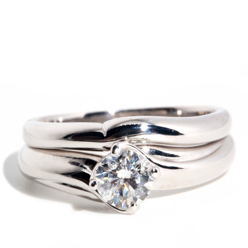 Seraphim 18ct White Gold Solitaire Diamond Bridal Set* OB Gemmo Rings Imperial Jewellery Imperial Jewellery - Hamilton 