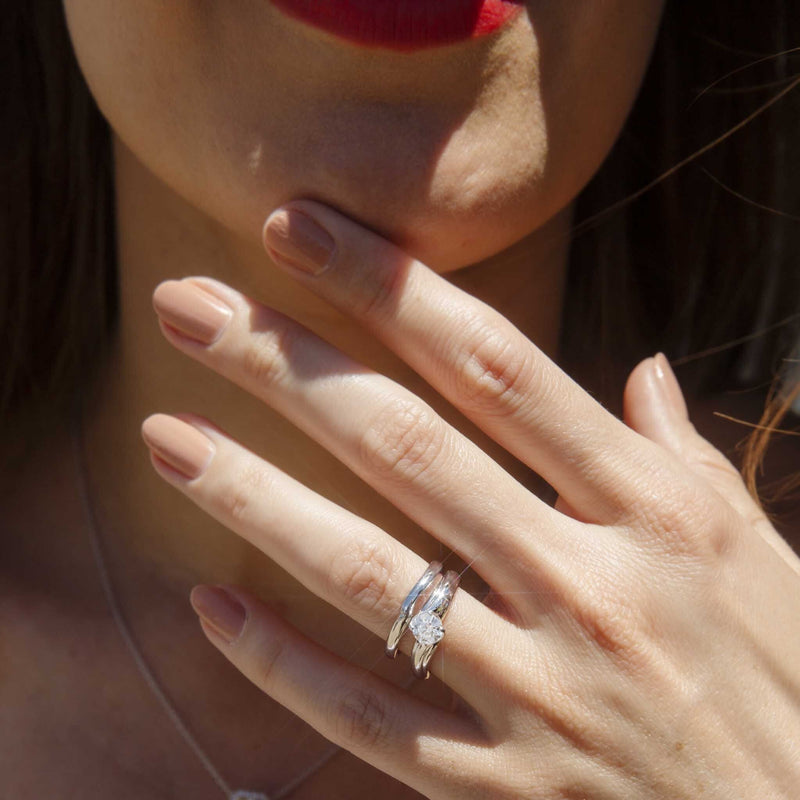 Solitaire diamond store bridal set