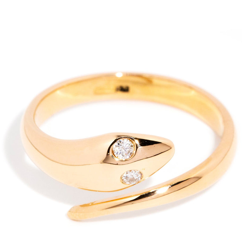 Severus Circa 1970s Diamond Serpent Ring 18ct Gold Rings Imperial Jewellery 
