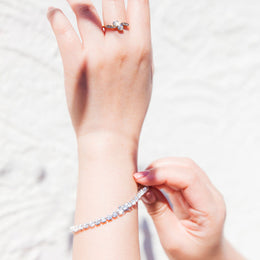 Shiloh 18 Carat White Gold Diamond Vintage Tennis Bracelet Bracelets/Bangles Imperial Jewellery
