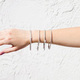 Sidney 3.89 Carat Diamond 18 Carat White Gold Tennis Bracelet Bracelets/Bangles Imperial Jewellery - Auctions, Antique, Vintage & Estate
